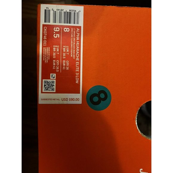 Nike Men Alpha Huarache Elite 3 Low Baseball Cleats Grey CK0746 Men's Size 8 - Picture 4 of 4